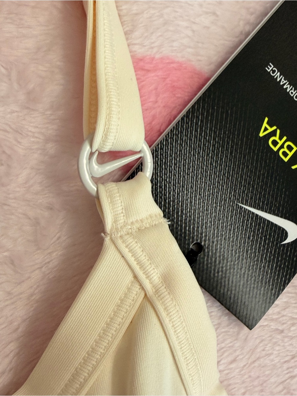 Nike Women's Cream Strappy Light Support Sports Bra - Picture 2 of 5